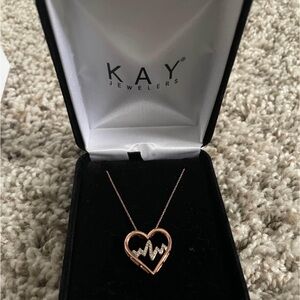 COPY - Heart Beat Rose Gold Necklace